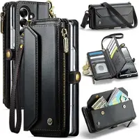 CASEME Samsung Galaxy Z Fold8 Ultra C36 RFID-blokkerende lommeboketui - svart