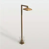 MORETTI LED-gatelampe Aura Edge, 80 x 19,5 cm, antikk messing