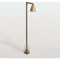 MORETTI LED-gatelampe Silva Disk, 100 x 19 cm, antikk messing