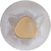 MORETTI LED-vegglampe Silva Disk, utstikk 18 cm, antikk messing, IP65