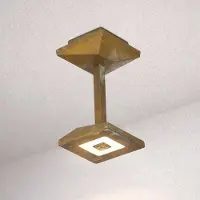 MORETTI LED utendørs taklampe, Aura Edge, høyde 20 cm, antikk messing