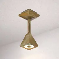 MORETTI LED utendørs taklampe Silva Edge, høyde 26 cm, antikk messing