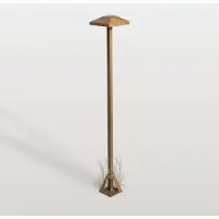 MORETTI LED-gatelampe Aura Edge, høyde 80 cm, antikk messing, IP65