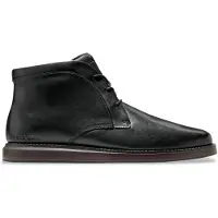 Cole Haan for man. C45041 Grand Neoclassic Flexcraft Chukka black leather boots (43), Flat, Laces, Casual