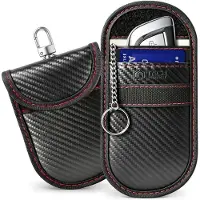 TechProtection etui KLR100 keyless RFID signalblocker carbon black/red