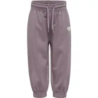 Hummel Bukser - HmlMini - Loose - Grå Ridge m. Glitter - - 1 år (80) - Bukser - bomull
