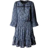 Pepe Jeans for woman. PL9537899 Heloyse blue dress (L), Casual, Polyester, Long sleeve
