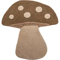 Bloomingville Teppe - Ull - Sopp - Brun - - OneSize - Teppe