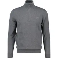 Gant for man. 8030564 Classic cotton jumper with grey half zip (XXL), Casual