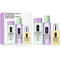 Clinique 3-Step Skincare System Gift Set: Dry Skin Types 200ml + 200ml + 125ml