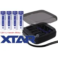 XTAR Ni-MH og 1,5V Li-ion AA/AAA batterilader med Powerbank funksjon BC4
