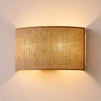 Duolla Vegglampe Nature, jute, bredde 40 cm, tekstil, opp/ned