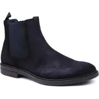 Suitable Chelsea Boot i Semsket Skinn Marineblå Blå Mørkeblå Størrelse
