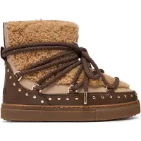 INUIKII for woman. 1001.003.0072 Curly Rock Leather Boots brown (40), Beige, Flat, Laces, Casual