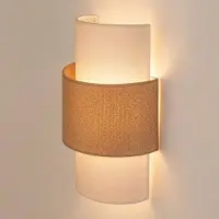 Duolla Vegglampe Nature, krem/jute, høyde 41 cm, tekstil, opp/ned