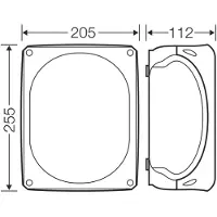 Hensel KF 2525 G, Polykarbonat (PC), Grå, IP66, IP67, IP69, 205 mm, 112 mm, 255 mm