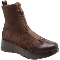 Hispanitas for woman. HI265104 Montana brown leather ankle boots (39), 3 to 5 cm, Zip, Casual