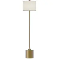 ELSTEAD Gulvlampe Issa, elfenben/gullfarget, 156 cm, lin/metall