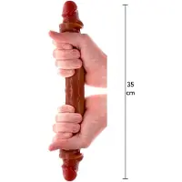 Scala Foreskin Dobbeldildo - 35 cm