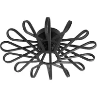 LINDBY taklampe Kaelen, svart, jern, Ø 45 cm, E27