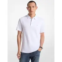 Michael Kors for man. CB95FGVC93 White cotton polo shirt (L), Casual, Short sleeve