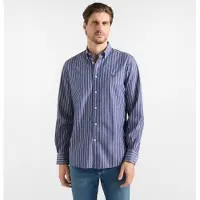 HARMONT & BLAINE for man. CRR011013954M Navy blue Dopp Regimental Shirt (L), Cotton, Classic, Long sleeve