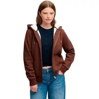 Superdry Signature Embroidered Borg Genser Med Hel Glidelås