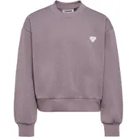 Hummel Collegegenser - HmlJR - Loose - Grå Ridge m. Glitter - - 11-12 år (146-152) - Collegegenser