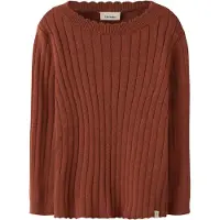 Lil´ Atelier Lil' Atelier Genser - Strikk - Rib - NmfNelsan - Mahogni - - 2 år (92) - Genser