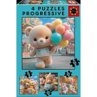 Educa Puslespill - 4 stk. - My First - Teddy Bear - - OneSize - Puslespill
