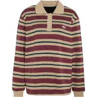 Adidas Originals Striped Knitted Polo Genser Med Hel Glidelås
