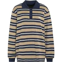 Adidas Originals Striped Knitted Polo Genser Med Hel Glidelås