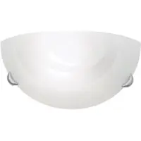 Orion Ada vegglampe laget av opalt glass, halvsirkelformet