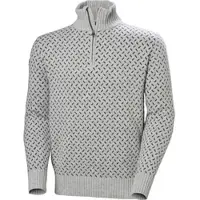 Helly Hansen for man. 30360 Gray Arctic Icelander half-zip sweater (XXL), Casual, Grey, Wool, Classic