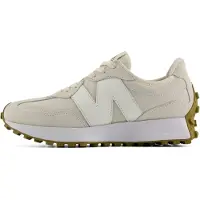 New Balance for woman. W327V1_LI 327 beige leather sneakers (35), Flat, Suede, Laces, Casual