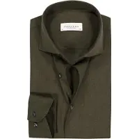 Profuomo Skjorte Brushed Twill Dark Green Grønn Mørkegrønn Størrelse