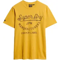 Superdry for man. M1011905A Copper Label T-shirt yellow (L), Casual, Cotton, Short sleeve