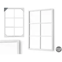 Giftdeco Giftdecor rektangulært speil med sprosser 71 x 49 cm