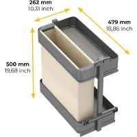 Emuca Harmony Uttrekkbart Stativ Med Kurver Og Brødkurv 300x700 Mm