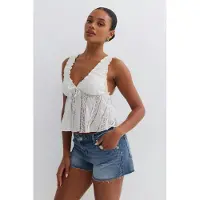 Gina Tricot - Drop loose denim shorts - Denim shorts - Blå - 34 - Dame