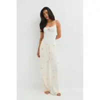Gina Tricot - Soft pyjamas trousers - pysjamas - Beige - S - Dame