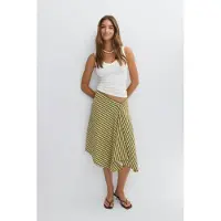 Gina Tricot  - Asymmetric skirt - Skjørt - Grønn - M - Dame