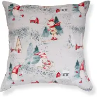 Nordstrand Putetrekk 60x63 cm - 100% bomull - Grått med nissedesign