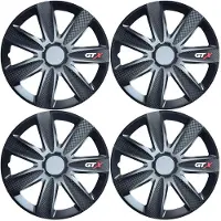 Versaco hjulkapsler 4 stk komplett gtx carbon svart 16 color box