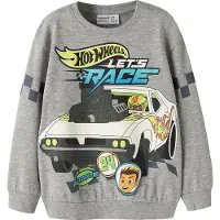 Name it Sweatshirts - NmmSloan - Hotwheels - Grey Melange - - 2 år (92) - Collegegenser