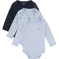 Tommy Hilfiger Bodyer I/e - 3-pack - Sky Blue Striper - - 62 - Langermet Body