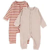 Minymo Jumpsuit - 2-pack - Kløft Rose - - 50 - Jumpsuit