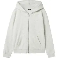 LMTD Cardigan m. Hette - Noos - NlnNizu - Light Grey Melange - - 7-8 år (122-128) - Cardigan