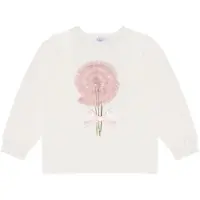 Hust and Claire Genser - HcAlma - Ivory m. Blomst/Tyll - - 7 år (122) - Genser
