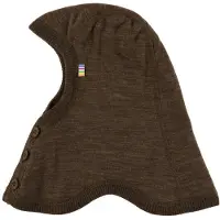 Joha Balaclava - 2-lags - Ull - Mørkebrun - - 50 cm - Balaclava - dobbel